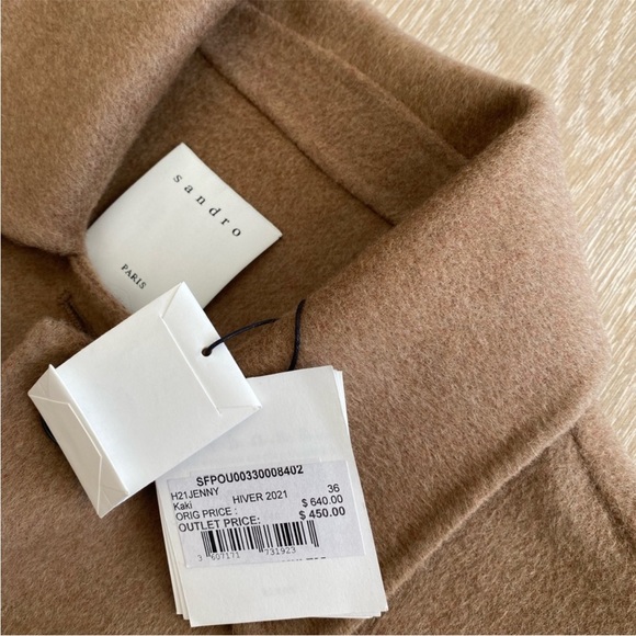 SANDRO overshirt coat! Size 36! New, NWT - Picture 4 of 13